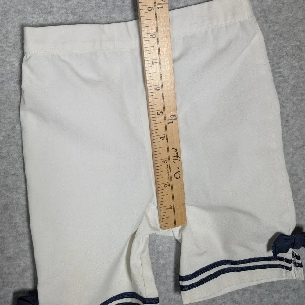 Good Lad Nautical Sailor Set White Navy Blue Bow Shorts 18M Toddler Girl Vintage